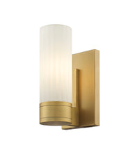Downtown Urban Sconce Three Light Brass
