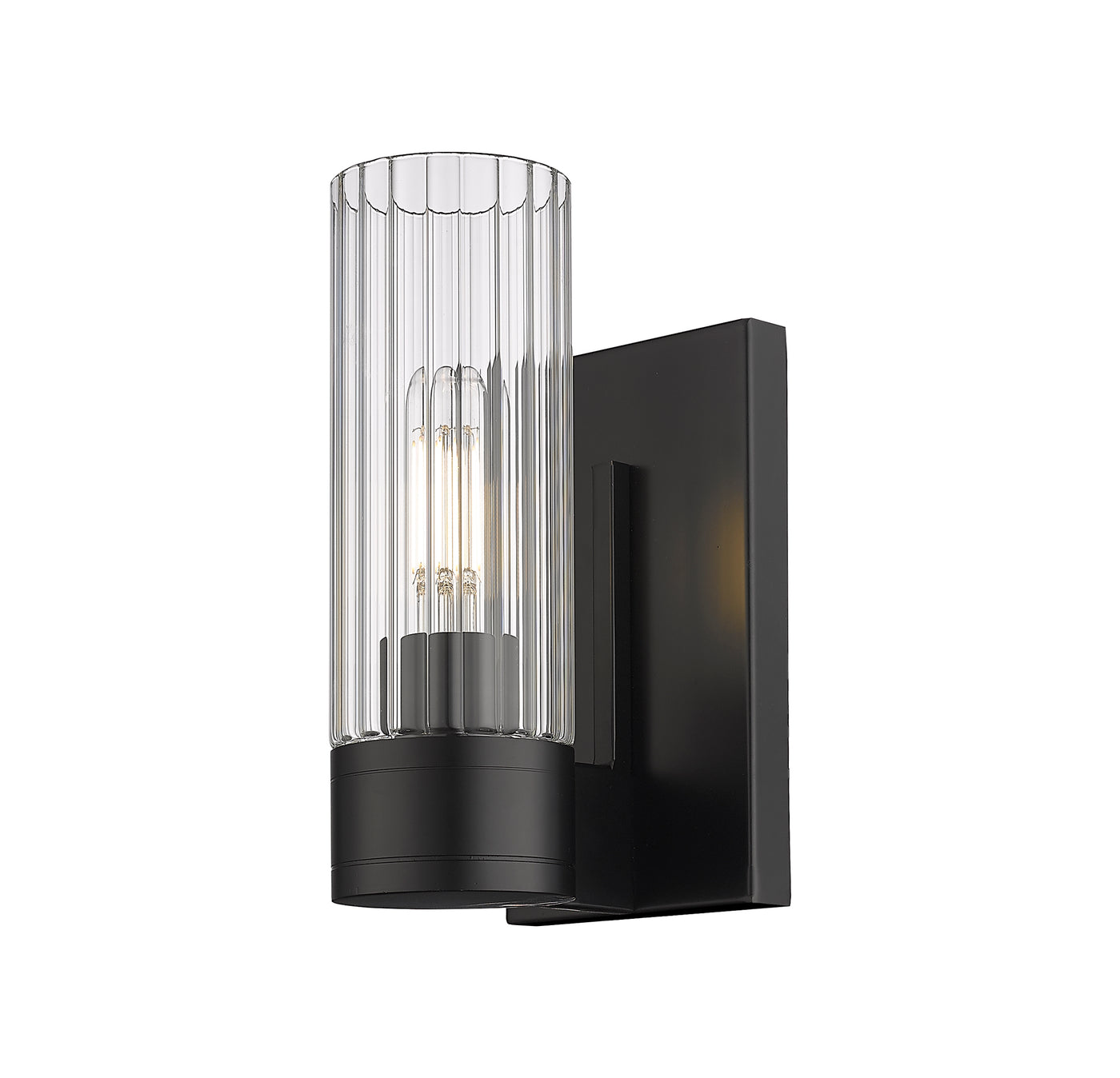 Downtown Urban Sconce Three Light Brass
