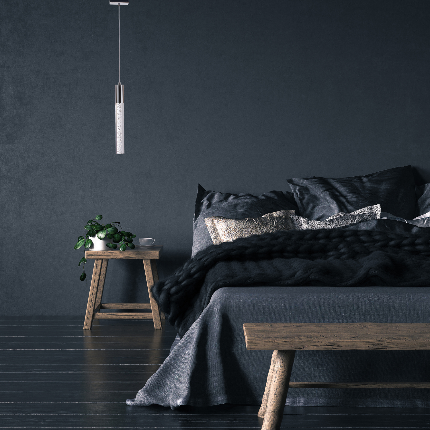 Sparkling Night Cylinder Chandelier | 1 Light
