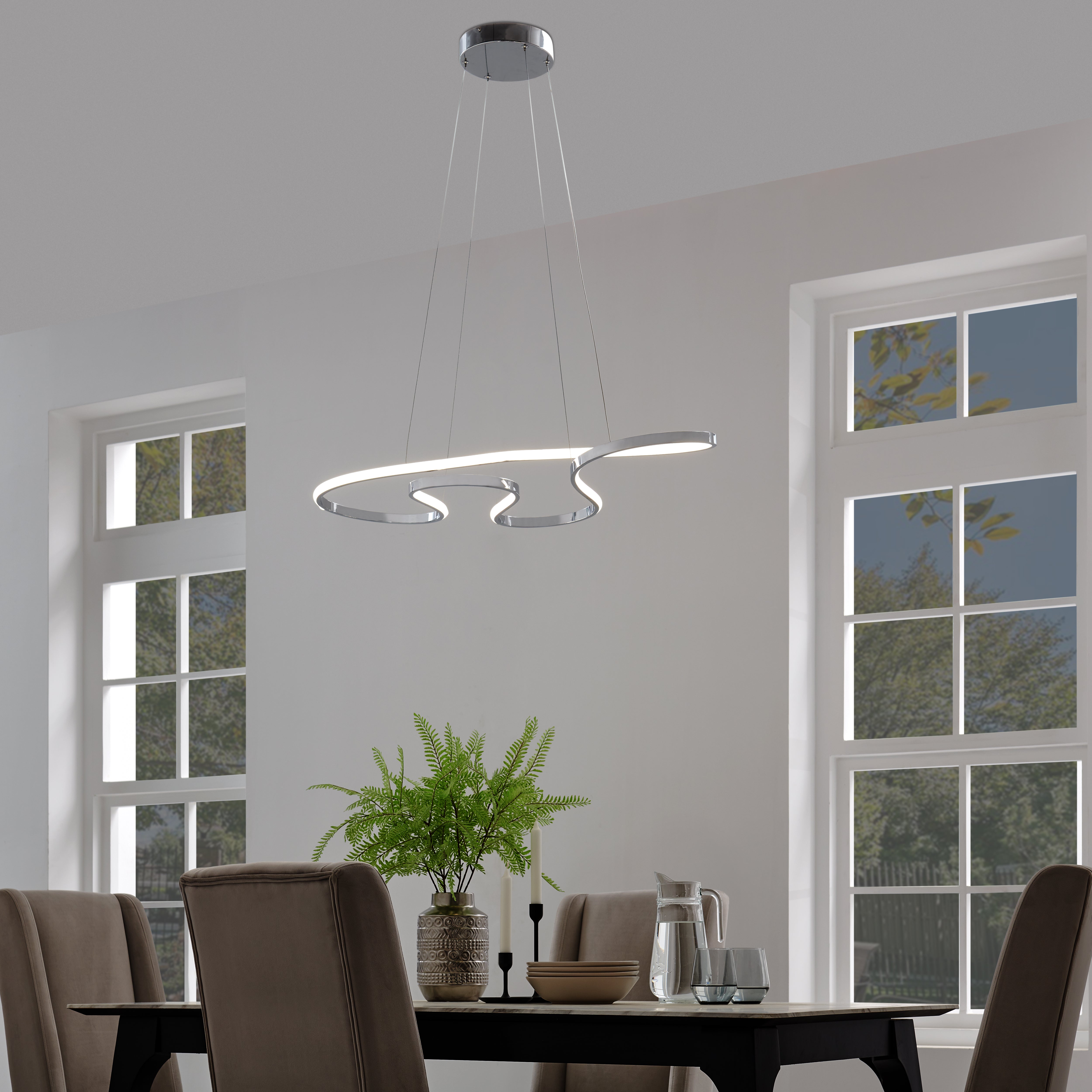 Shanghai LED Adjustable Chandelier | Chrome