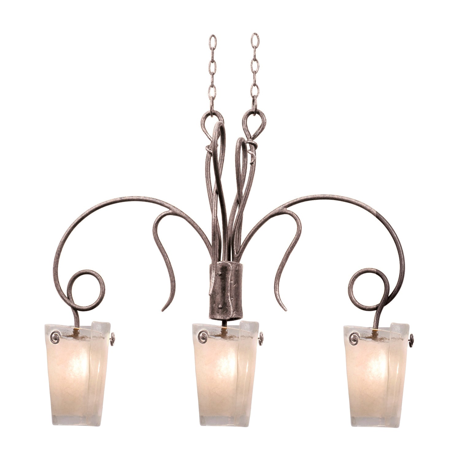 30'' Tribecca 3 Light Pearl Silver Linear Pendant