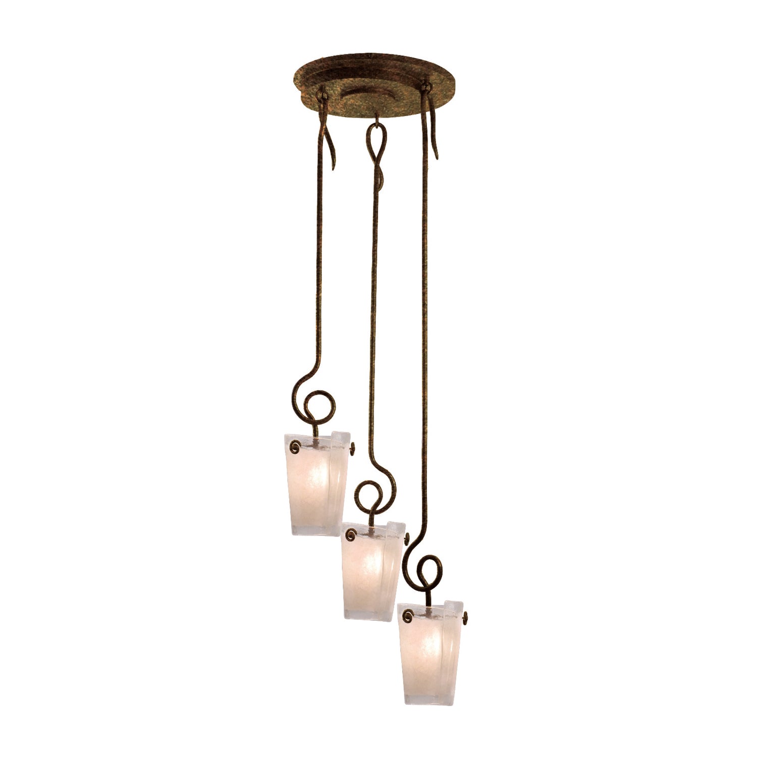 78.5'' Tribecca 3 Light Antique Copper Multi-Pendant