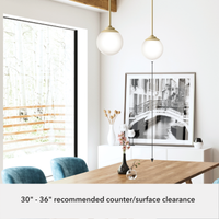 Hepburn 8-inch 1-light Modern Brass Globe Pendant with Cased White Glass