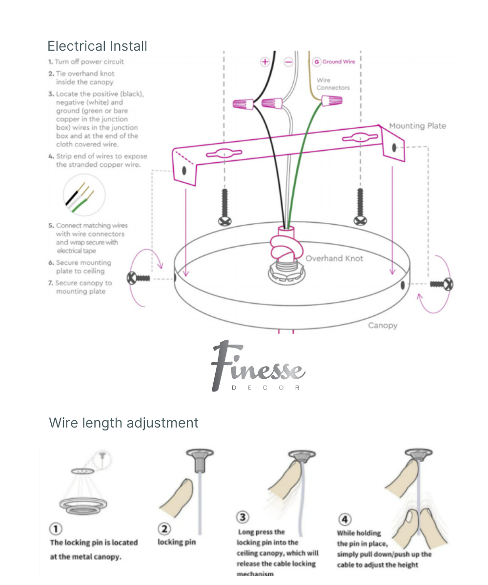 Knotted LED Dimmable Chandelier | Black
