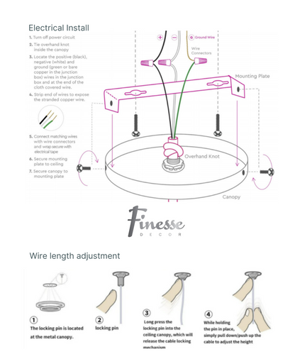 Knotted LED Dimmable Chandelier | Black