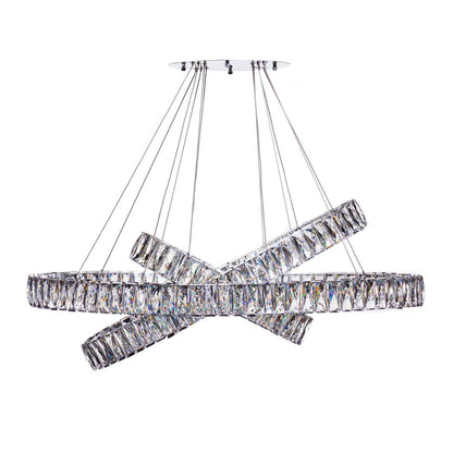 Crystal Elegance LED Chandelier | 3 Ovals