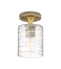 Downtown Flush Mount Satin Nickel Cast Brass