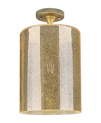 Downtown Flush Mount Satin Nickel Glass