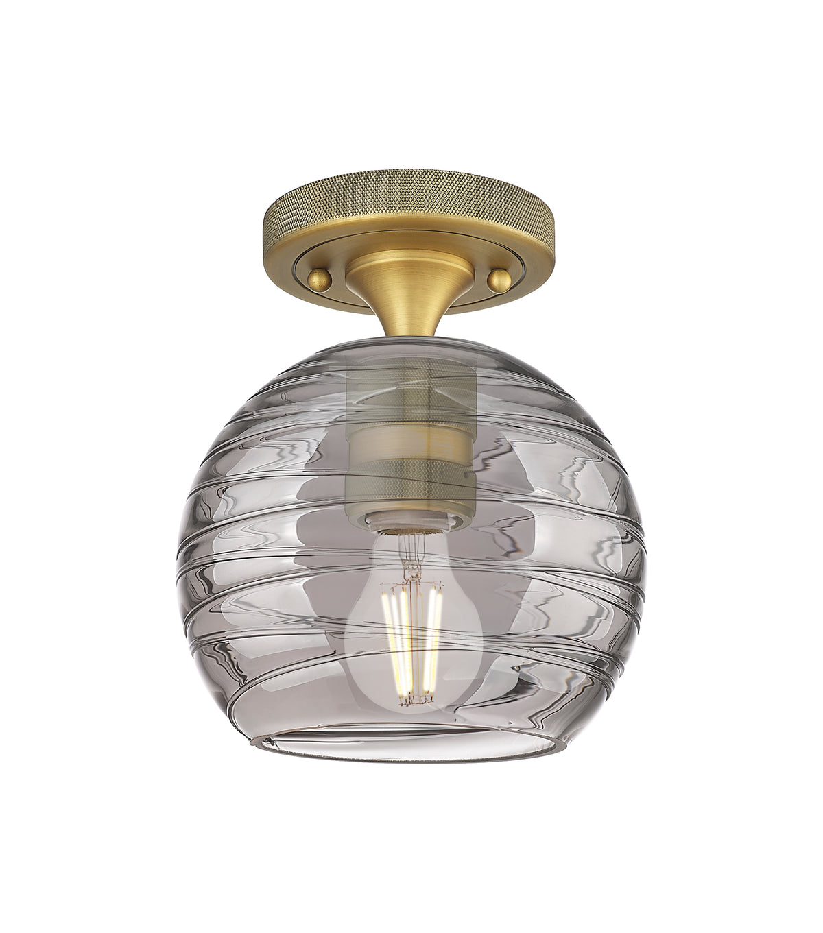 Crown Point 6-Inch 1-Light Semi-Flush Mount 7.625-Inch High