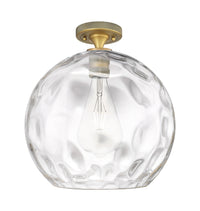 Downtown Flush Mount Satin Nickel Brass