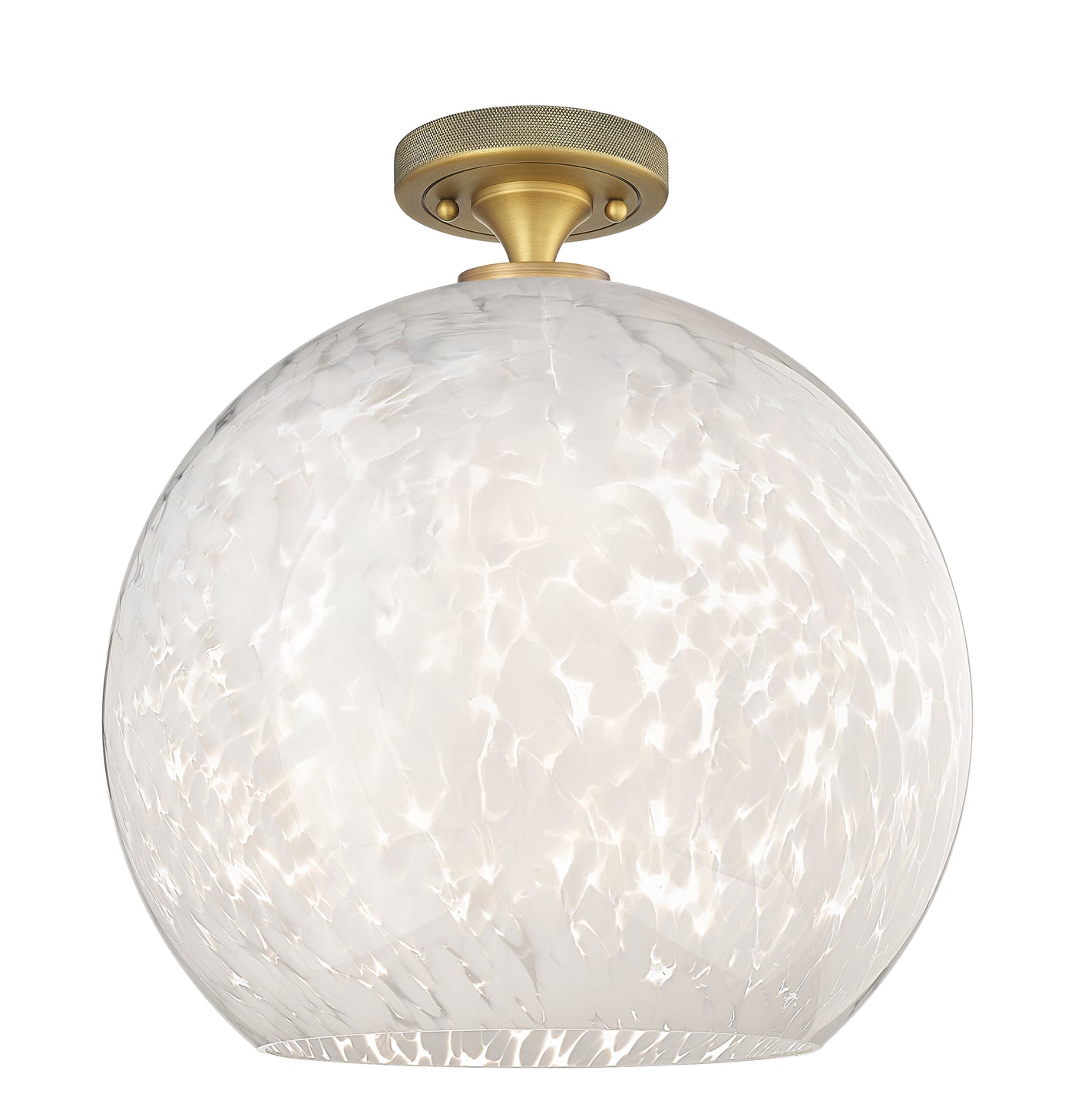 Downtown Flush Mount Satin Nickel Cast Brass