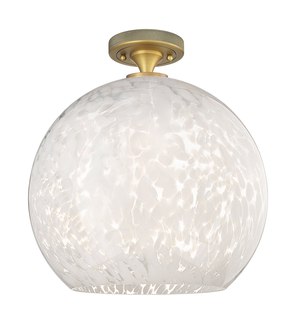 14-Inch 1-Light Semi-Flush Mount 14.5-Inch High