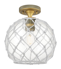 Downtown Flush Mount Satin Nickel Brass