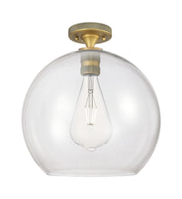 Downtown Flush Mount Satin Nickel Cast Brass