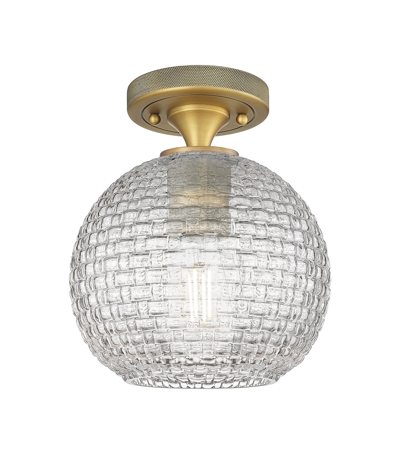 Downtown Flush Mount Satin Nickel Brass