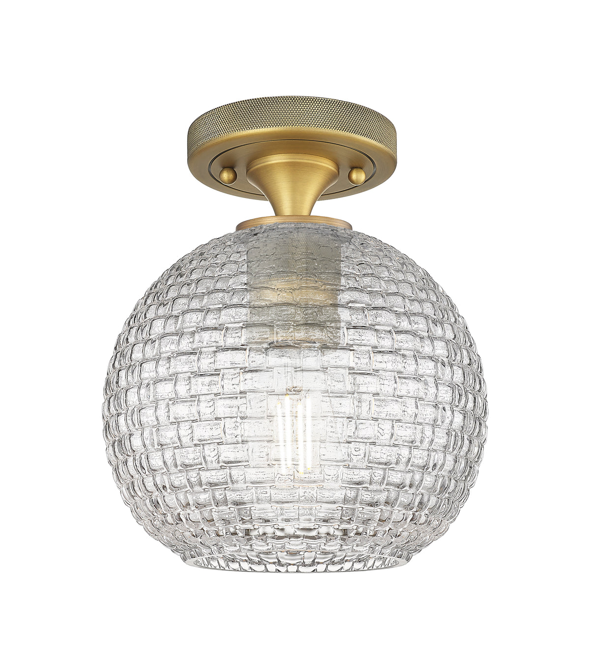 Athens 8-Inch 1-Light Semi-Flush Mount 9.5-Inch High