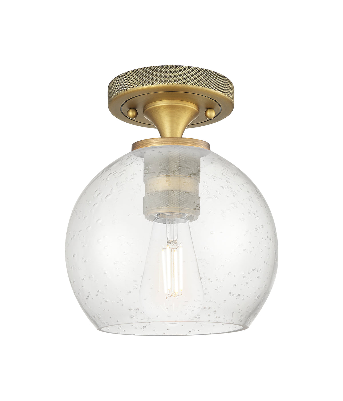 Crown Point 6-Inch 1-Light Semi-Flush Mount 7.375-Inch High