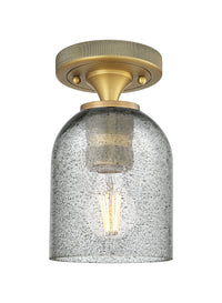 Downtown Flush Mount Satin Nickel Brass