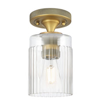 Downtown Flush Mount Satin Nickel Brass