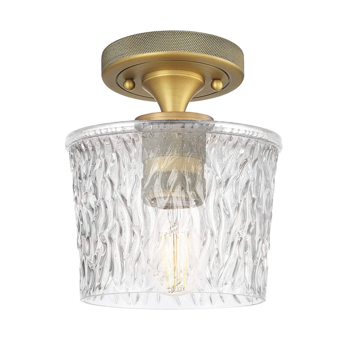 Niagara 7-Inch 1-Light Semi-Flush Mount 8-Inch High