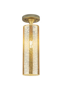 Downtown Flush Mount Satin Nickel Glass