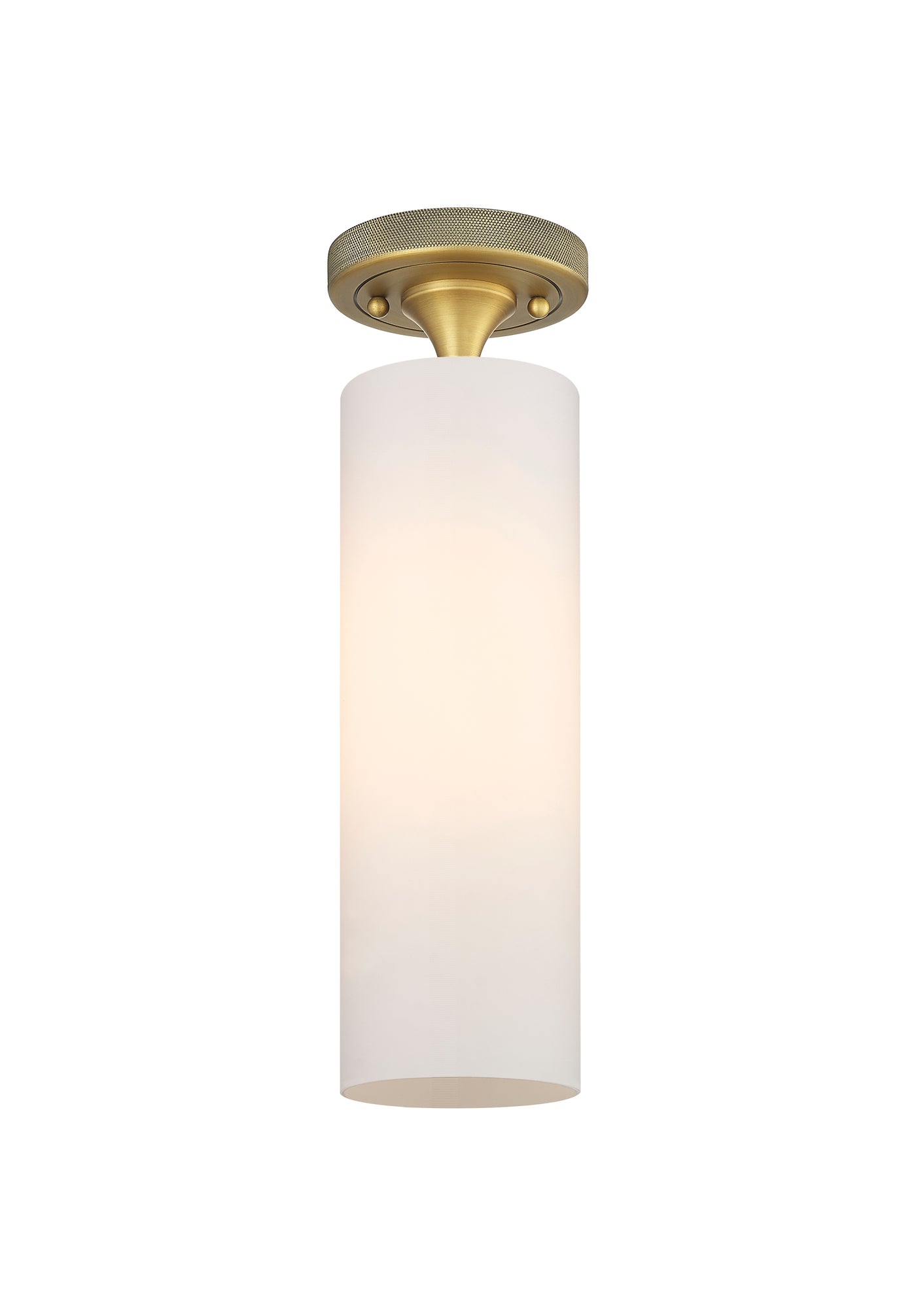 Downtown Flush Mount Satin Nickel Glass