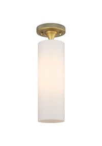 Downtown Flush Mount Satin Nickel Glass