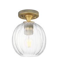Downtown Flush Mount Satin Nickel Brass