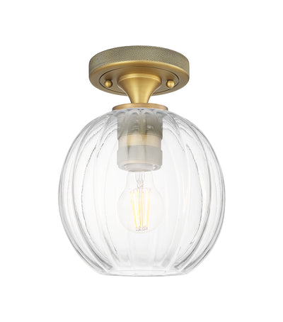 Downtown Flush Mount Satin Nickel Brass