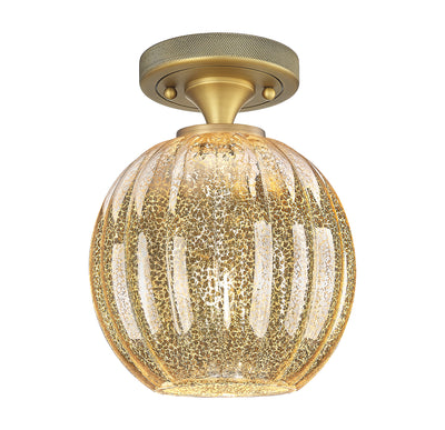 Downtown Flush Mount Satin Nickel Brass