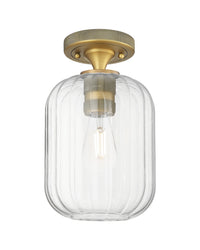 Downtown Flush Mount Satin Nickel Cast Brass
