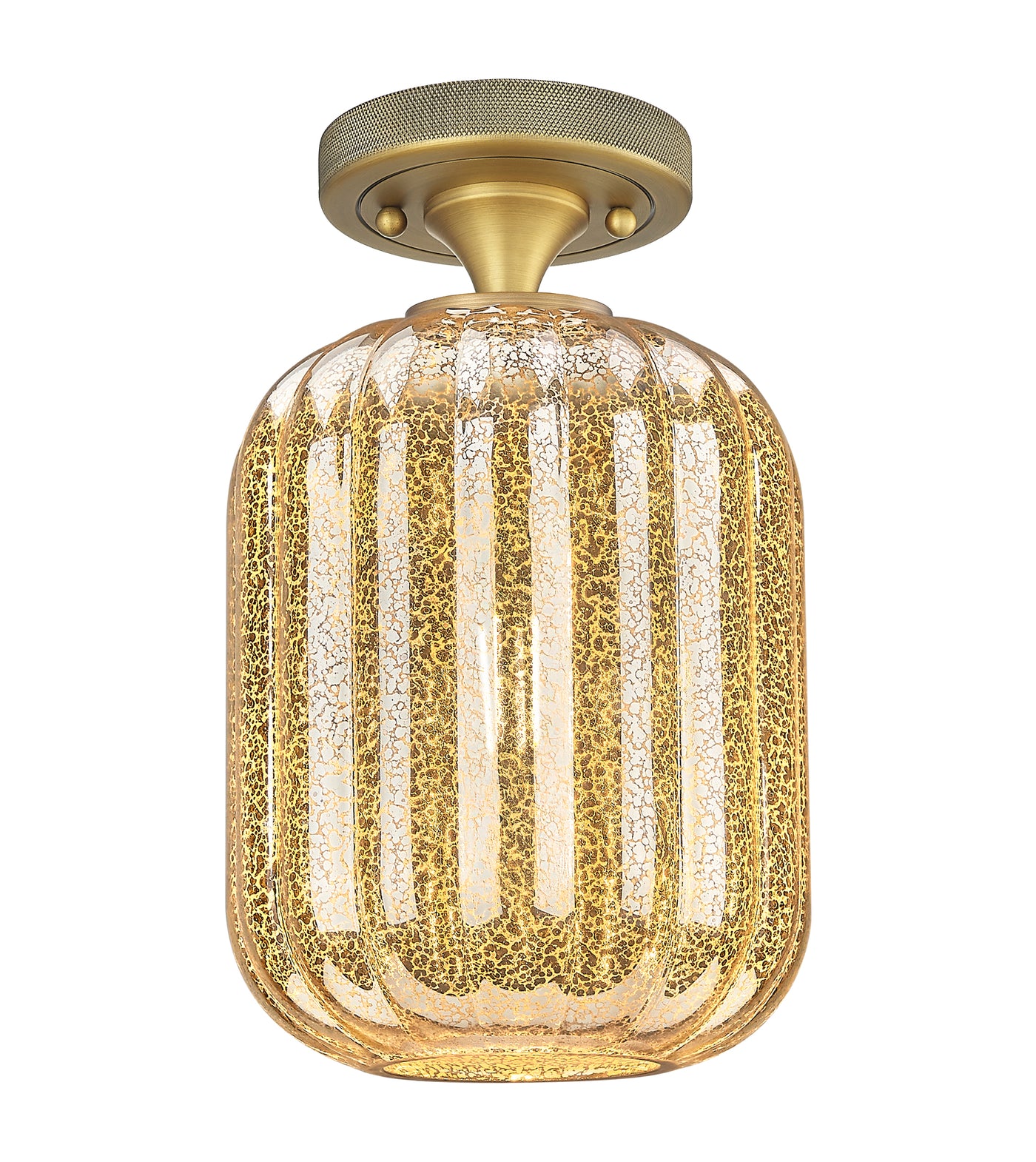 Downtown Flush Mount Satin Nickel Cast Brass