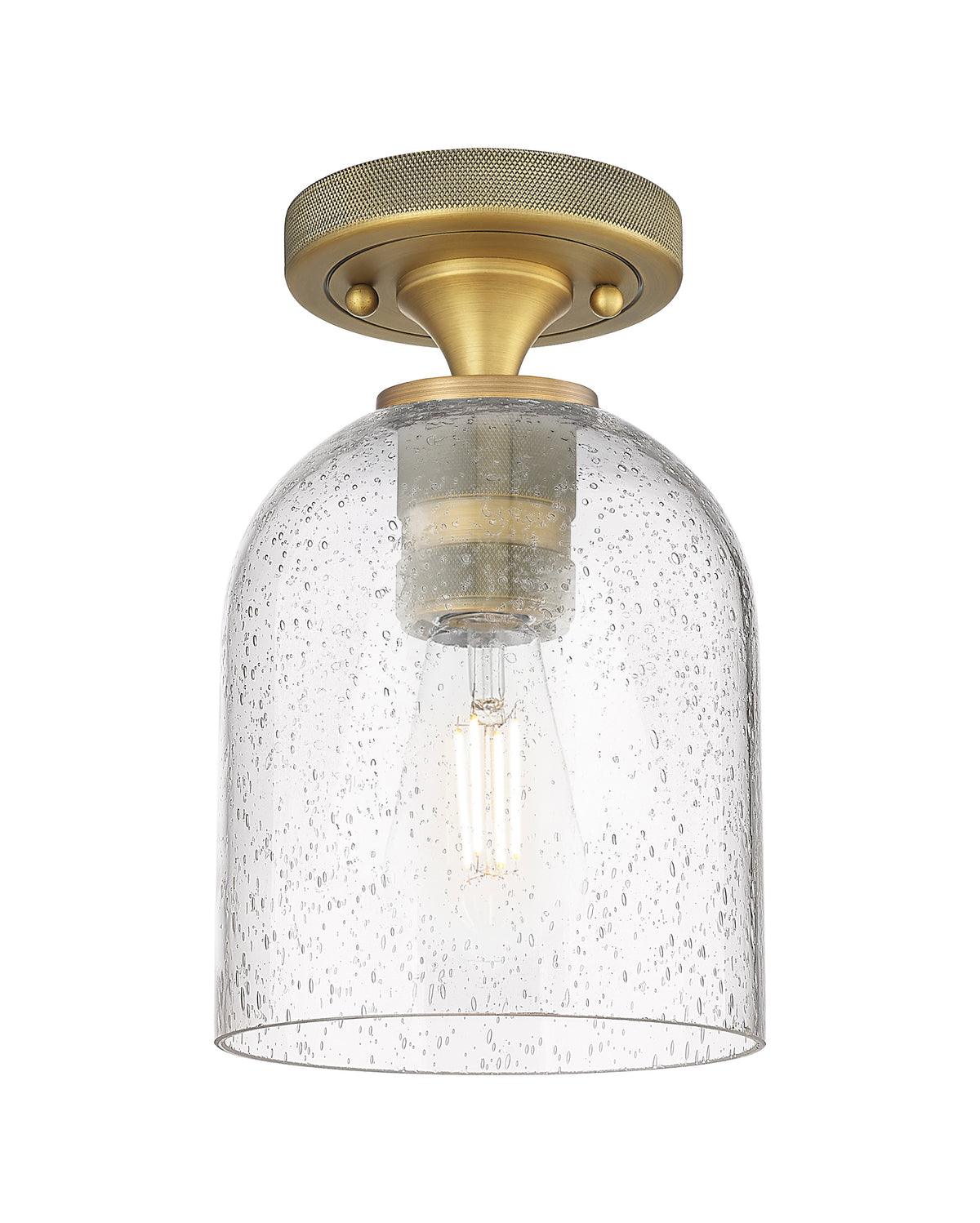 Bella 6-Inch 1-Light Semi-Flush Mount 9-Inch High
