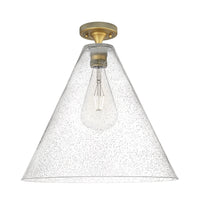 Downtown Flush Mount Satin Nickel Brass