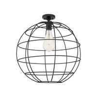 Downtown Flush Mount Satin Nickel Glass