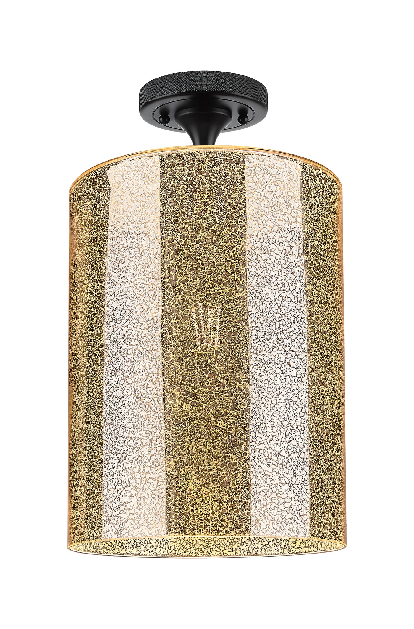 Downtown Flush Mount Satin Nickel Glass