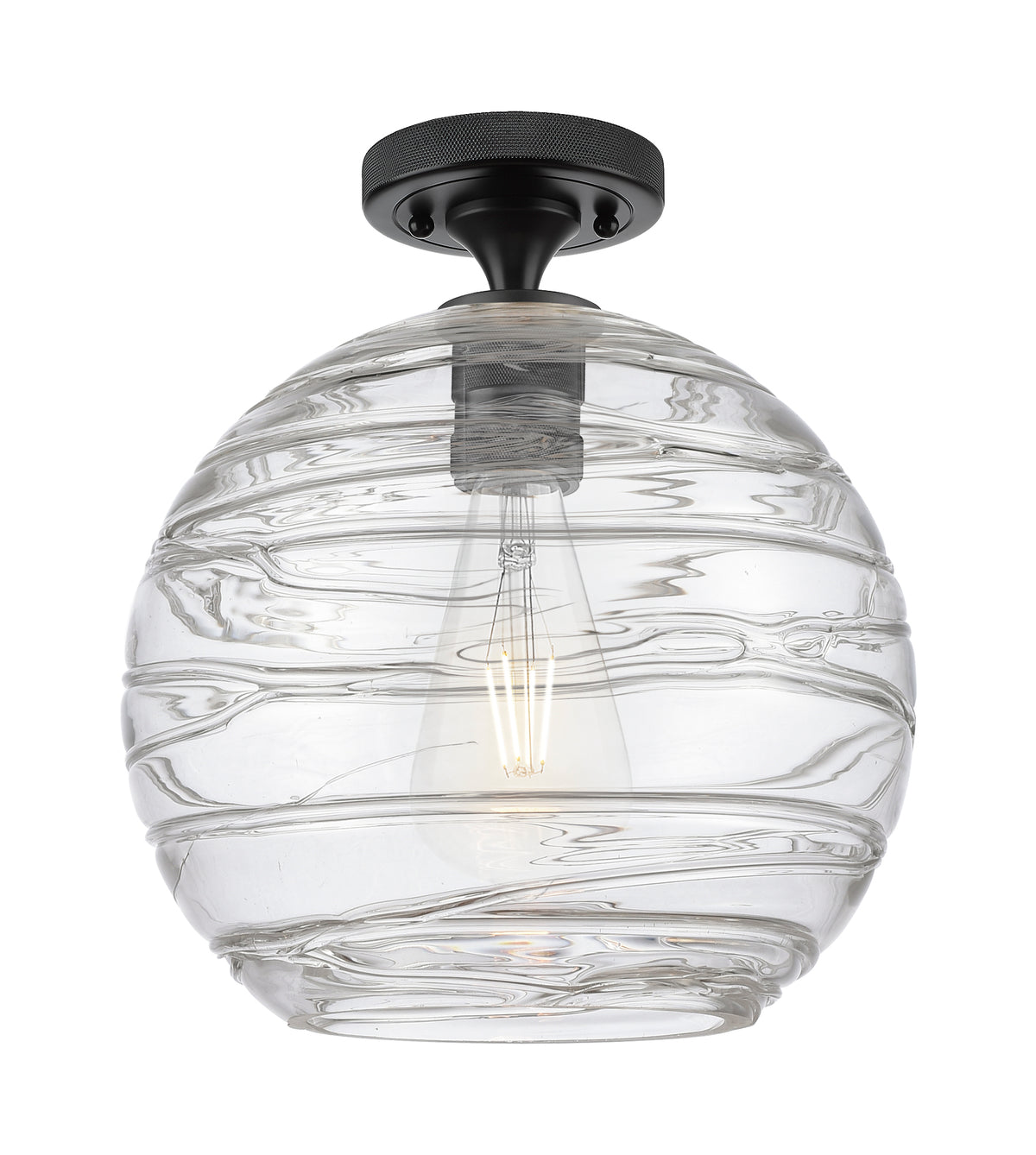 Crown Point 10-Inch 1-Light Semi-Flush Mount 11.125-Inch High