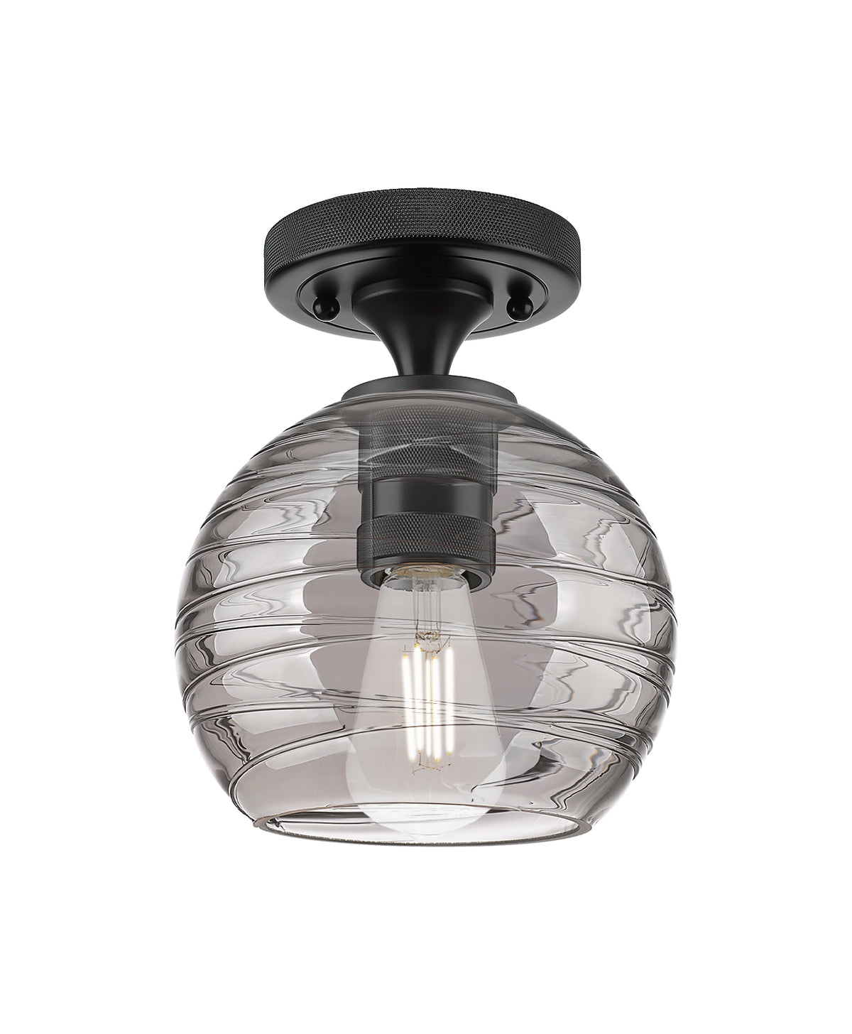 Crown Point 6-Inch 1-Light Semi-Flush Mount 7.625-Inch High