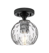 Downtown Flush Mount Satin Nickel Glass