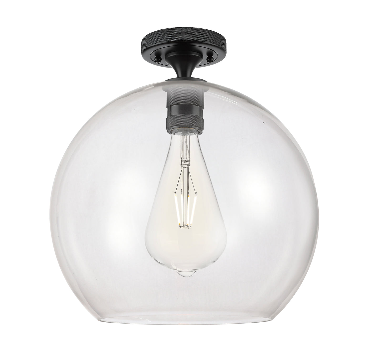 Downtown Flush Mount Satin Nickel Cast Brass