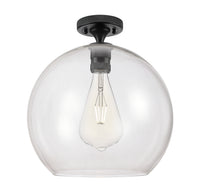 Downtown Flush Mount Satin Nickel Cast Brass