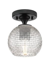 Downtown Flush Mount Satin Nickel Cast Brass
