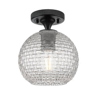 Downtown Flush Mount Satin Nickel Brass