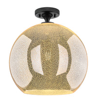 Downtown Flush Mount Satin Nickel Cast Brass
