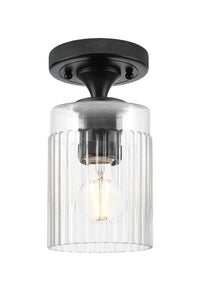 Downtown Flush Mount Satin Nickel Brass