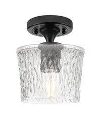 Downtown Flush Mount Satin Nickel Brass