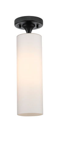 Downtown Flush Mount Satin Nickel Glass