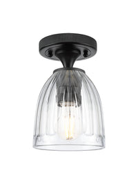 Downtown Flush Mount Satin Nickel Brass