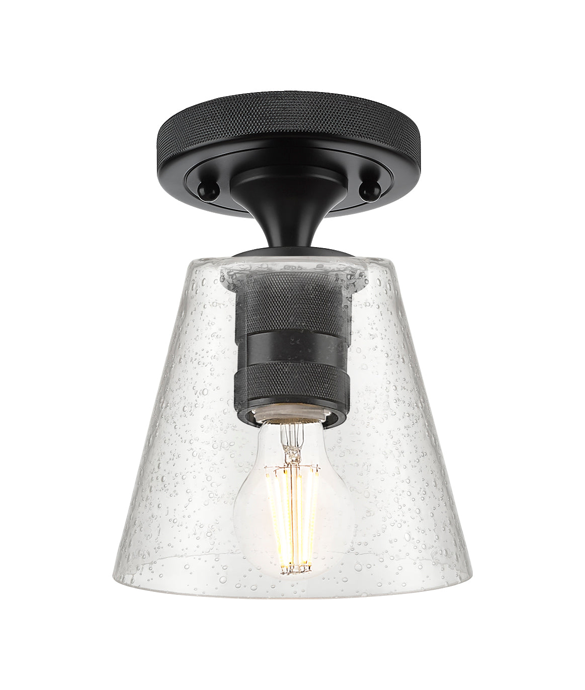 Downtown Flush Mount Satin Nickel Cast Brass