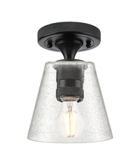 Downtown Flush Mount Satin Nickel Cast Brass
